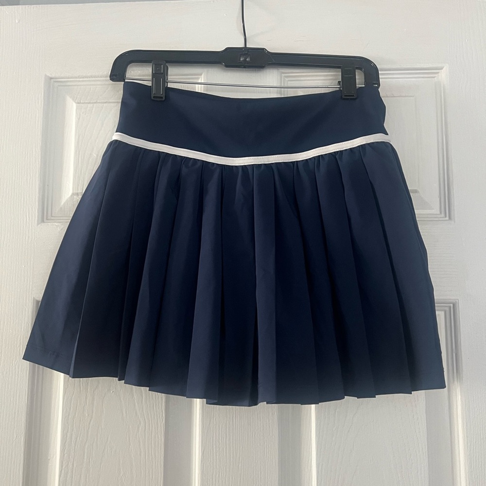 90 Degree By Reflex Navy and White Mini Skirt